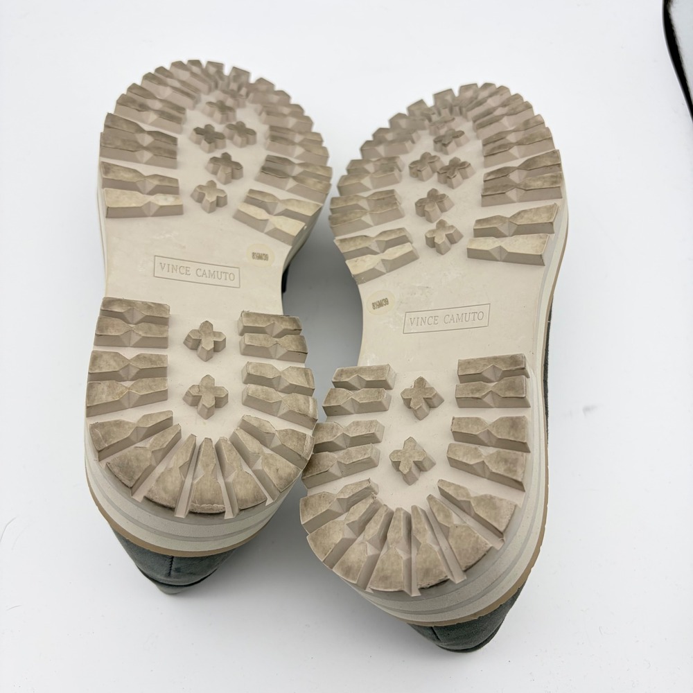 Vince Camuto Lt Green/Sage‎ Suede Platform Lug Sole Penny Loafers Womens 8.5M 39 - Picture 8 of 9